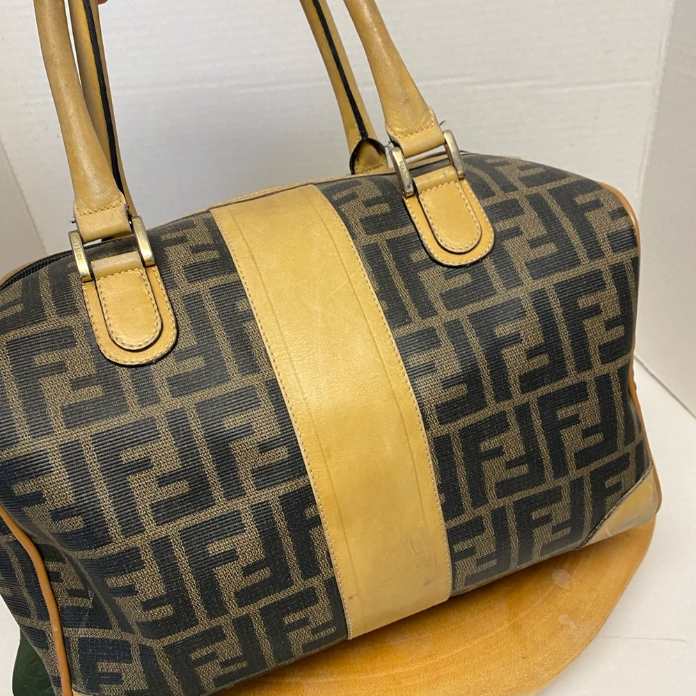 Fendi Zucca Print Coated Canvas With Leather Trim… - image 2